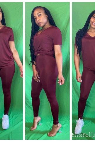 Pretty Lounge Wear Burgundy